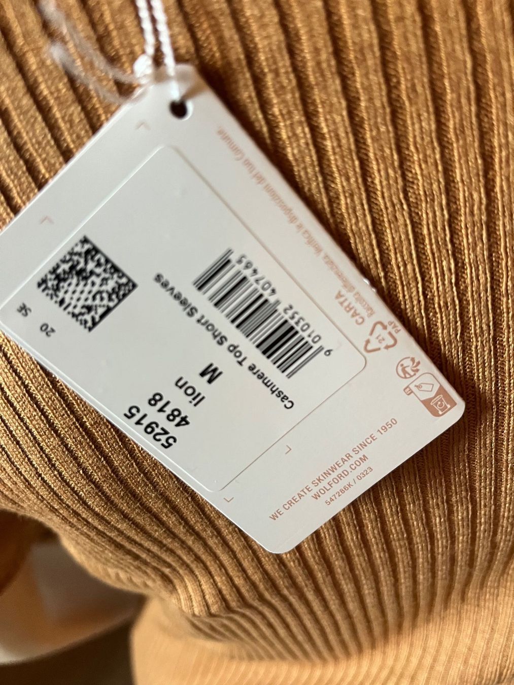 Maglioni & Felpe: WOLFORD Cashmere Kurzarmpullover, Grösse M, Farbe Lion – Nuovo e nell'imballaggio originale da Rudolfstetten venduto da gst_g7xl 4