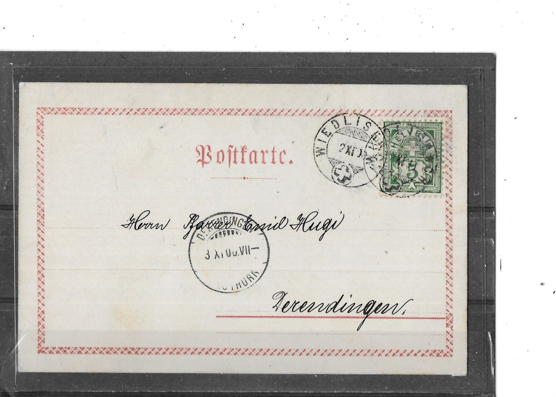 Cartoline postali: BE Gruss aus Wiedlisbach 1900 – Usato da Schocherswil venduto da Wilare 1