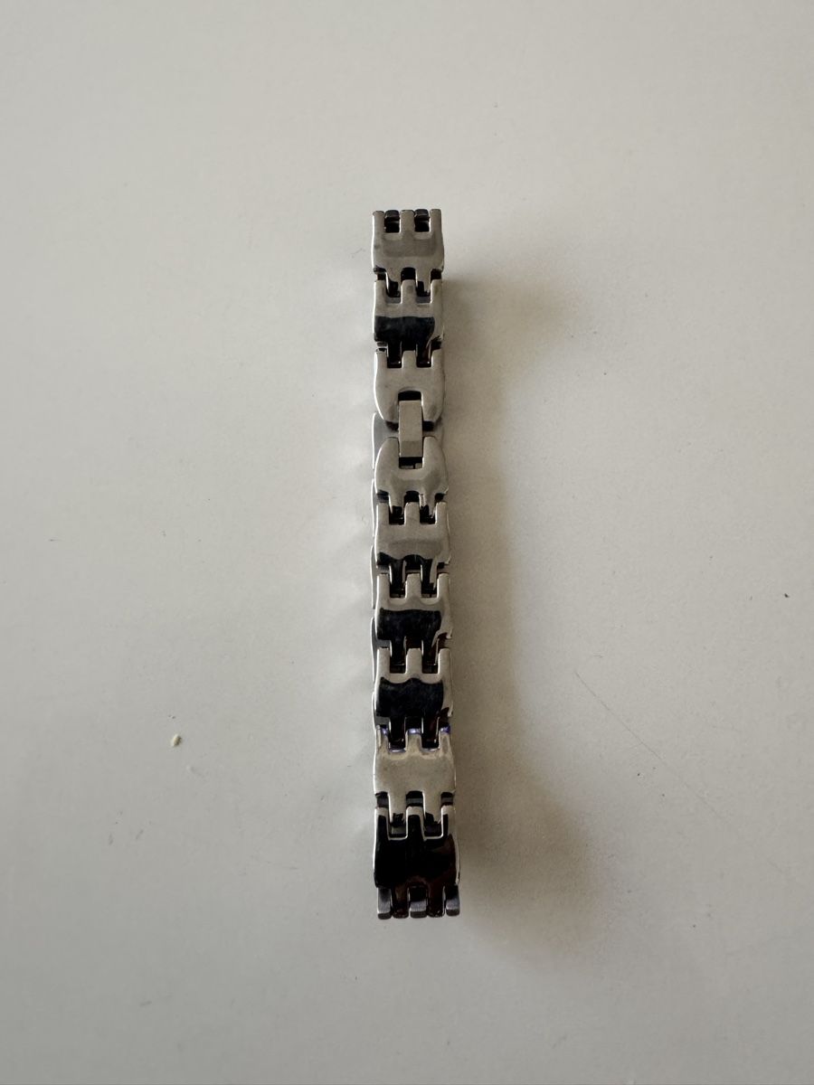 Bracciali & Braccialetti: Armband einfach Silberfarbe 23 cm lang – Nuovo (secondo la descrizione) da Basel venduto da triniswiss68 1