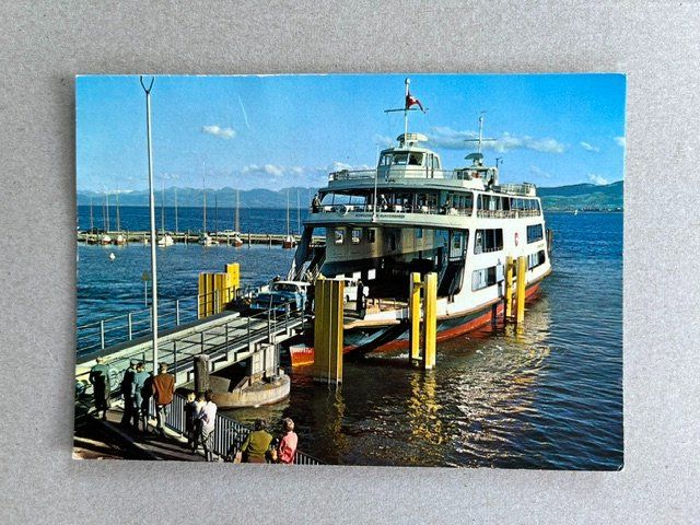 Ansichtskarten: Postkarte alt, Romanshorn - Autofähre – Gebraucht aus Niederwil AG von dahu75