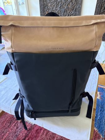 Kapten & Son Rucksack gebraucht dunkelblau beige