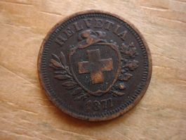 (K1) 1 Rappen 1877