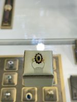 18 Karat - 750 Gelbgoldring mit Granat-Edelsteine