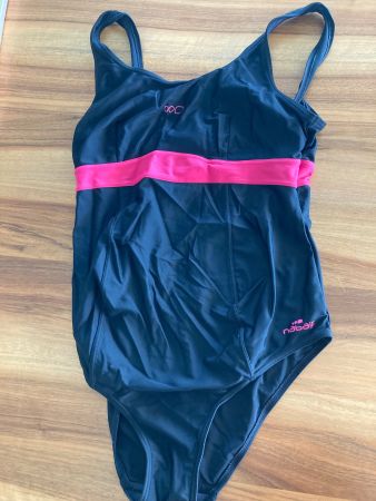 Umstandsbadeanzug Nabaiji Gr. M Schwarz-Pink