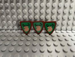 Lego Ritter - 3 x Schild Robin Hood (Forestmen) NEU