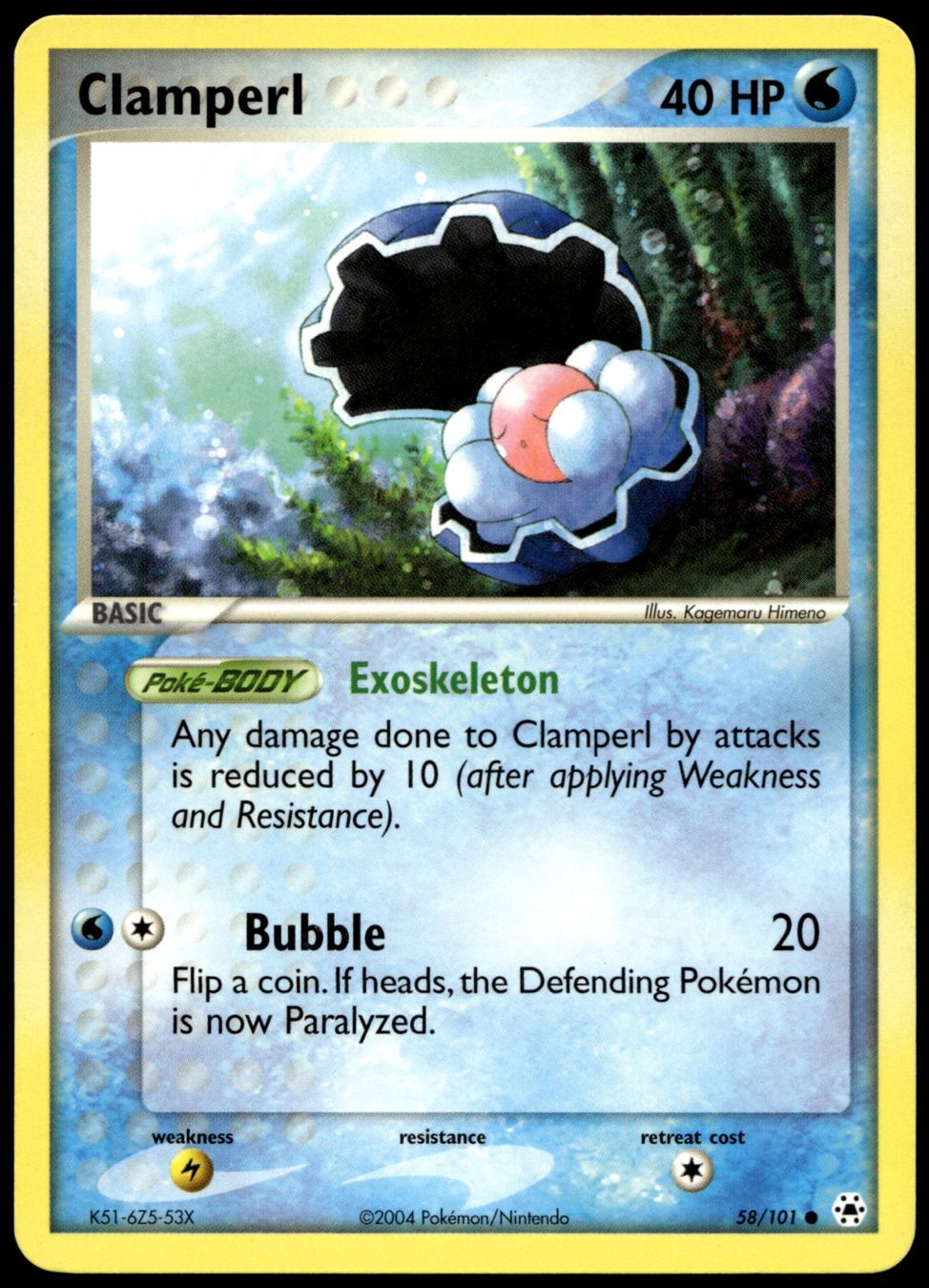 Pokémon Carte collezionabili: Clamperl 58/101 Pokémon EX Hidden Legends – Nuovo (secondo la descrizione) da Uster venduto da Madame_Cards