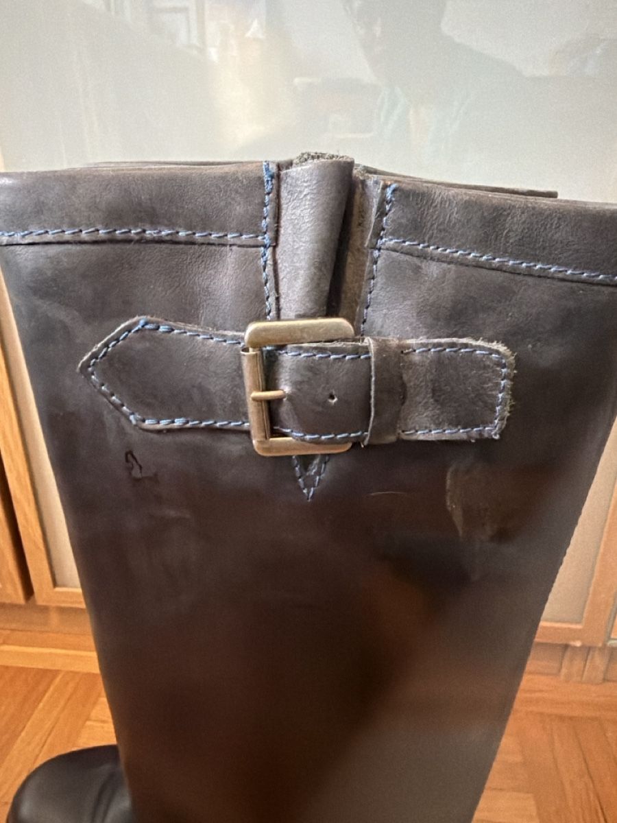 Scarpe da donna: Bottes bleues en cuir P39 – Usato da lausanne venduto da Bigmama777 3
