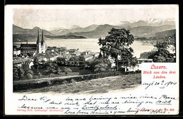 AK Luzern, Blick von den drei Linden
