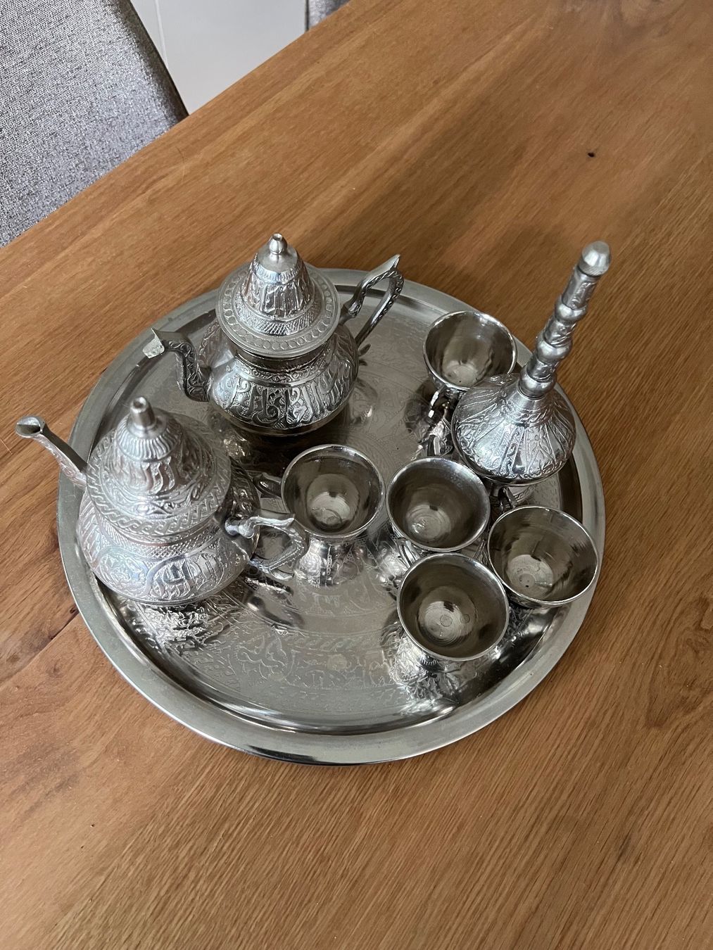 Set di piatti: Zam Zam Servierset silberfarben – Usato da Fällanden venduto da Caramel7 3