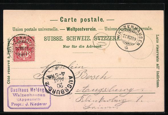 Cartes postales: Litho Meldegg, Gasthaus zur Meldegg, Pan – D'occasion à Berlin par bartko-reher 1