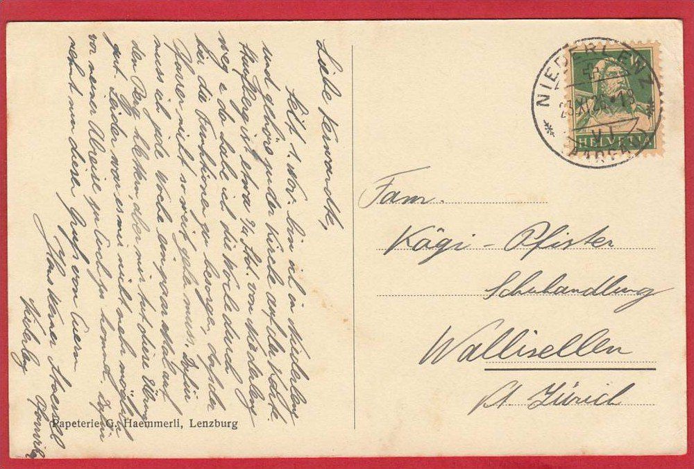 Ansichtskarten: STAUFEN, STAUFBERG 1926 – Gebraucht aus Grüningen von Kartenlaube 1