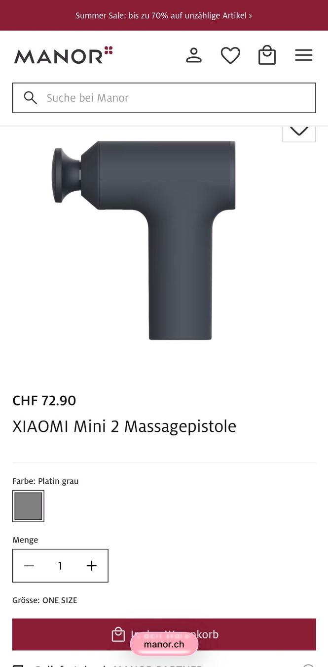 Xiaomi Massagegeräte: Xiaomi Massagepistole Mini – Neu (gemäss Beschreibung) aus Goldau von 19099 2
