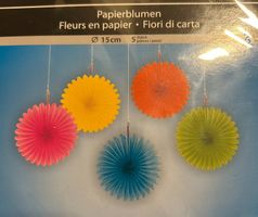 3 Packungen dekorative Papierblumen (3 paquets de fleures)