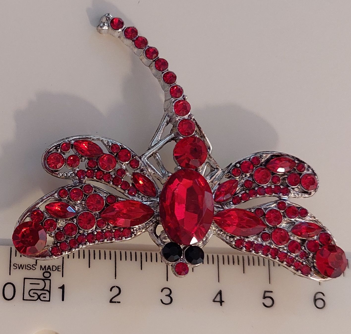 Broschen & Nadeln: Tolle Brosche Libelle rot mit Strass – Neu (gemäss Beschreibung) aus Oberwil BL von Hunajakakku 7