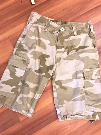 Cargo Bermuda, 100% BW, camouflage sandstorm Gr.M 48-50
