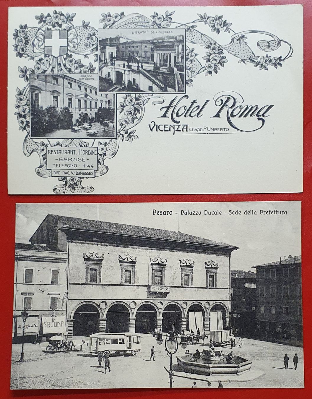 Cartoline postali: 2 alte Ansichtskarten Italien (Pesaro/Vicenza) – Usato da Kreuzlingen venduto da Rschweiz1