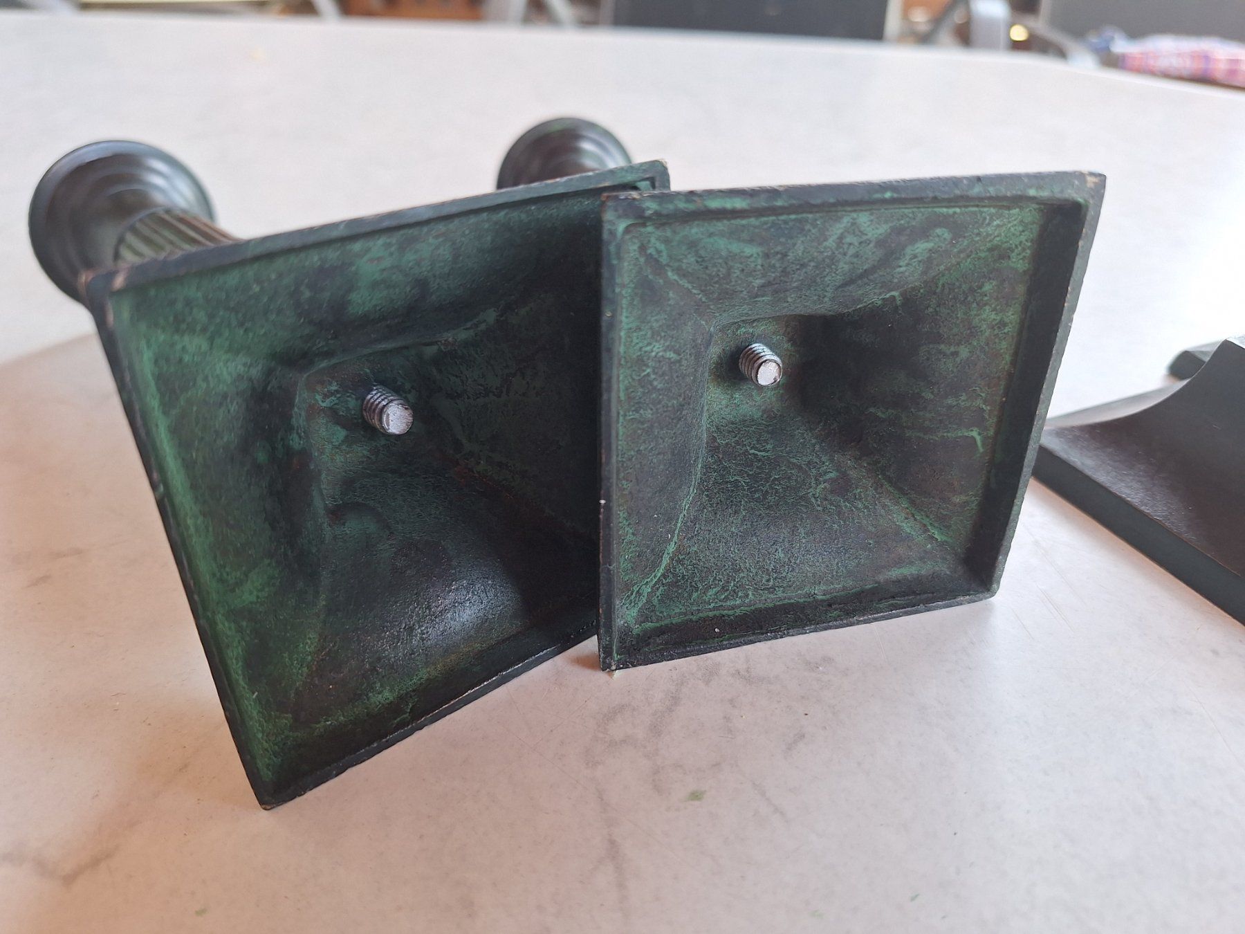 Portacandele: 4ER SET KERZENSTÄNDER AUS METALL – Usato da Huttwil venduto da Kunterbuntli 2