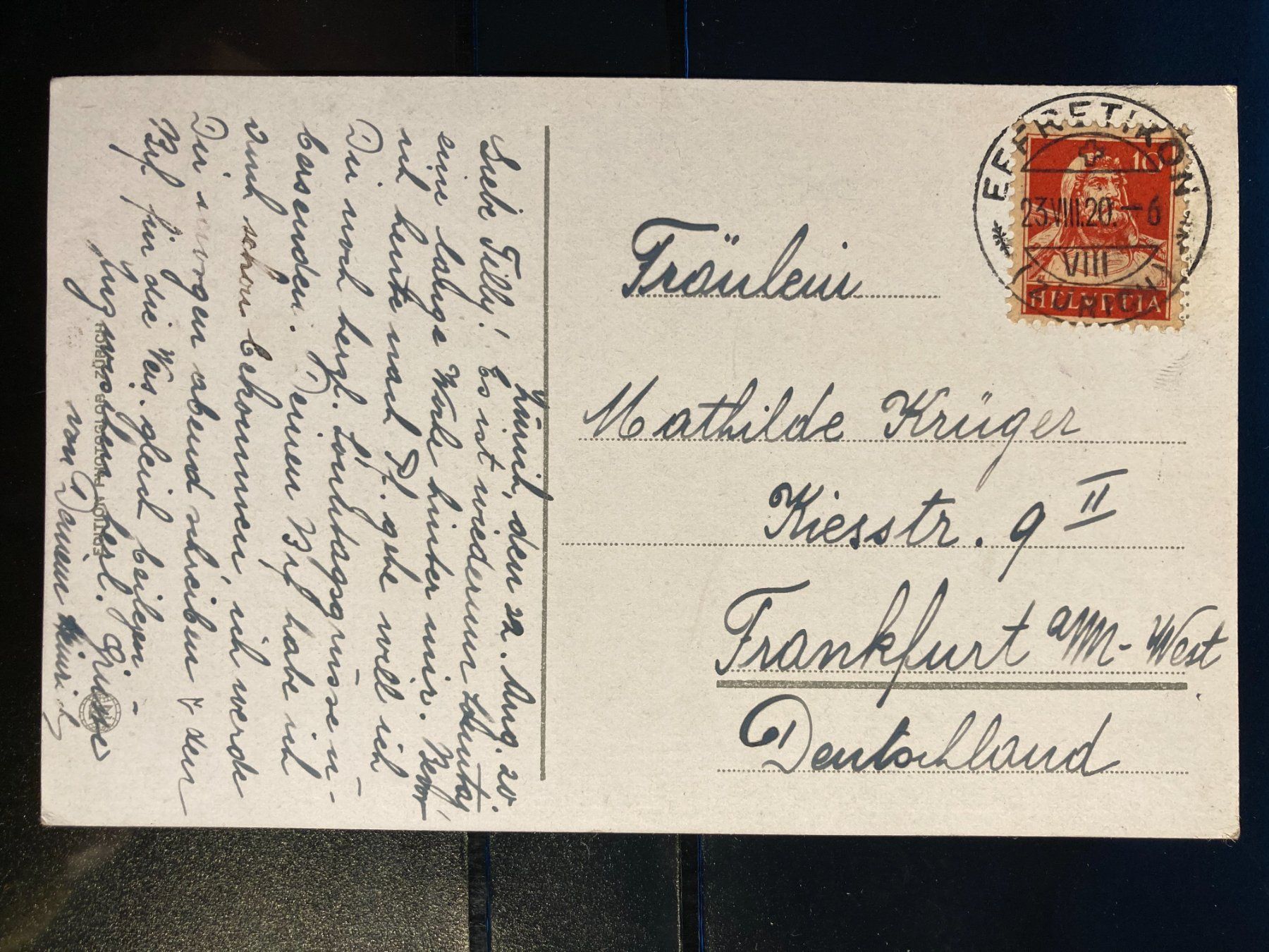 Cartoline postali: CH 1920 AK Oeschinensee Blüemlisalp – Usato da Liestal venduto da schnueps 1