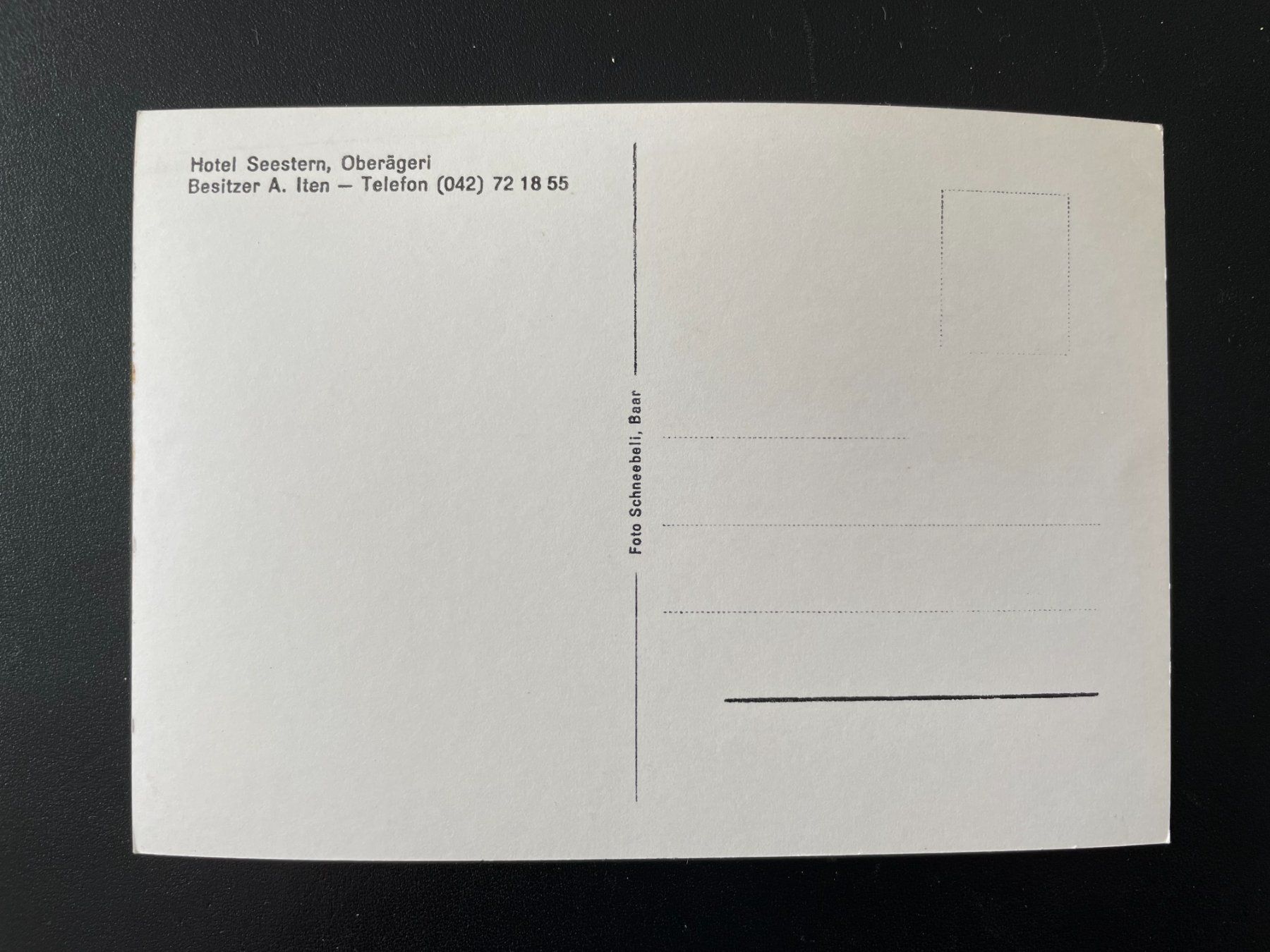 Cartoline postali: AK ZG Hotel Seestern, Oberägeri – Usato da Thal venduto da Danny82 1
