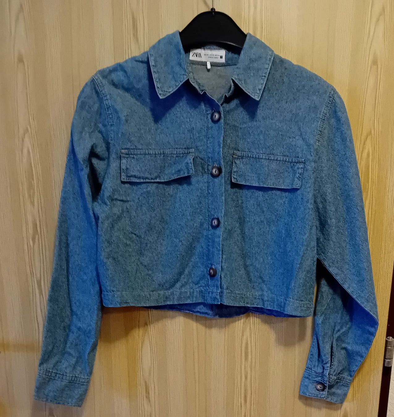 Zara Blusen: Jeansbluse cropped Zara XS blau – Gebraucht aus Wohlen AG von schimmelreiter1234