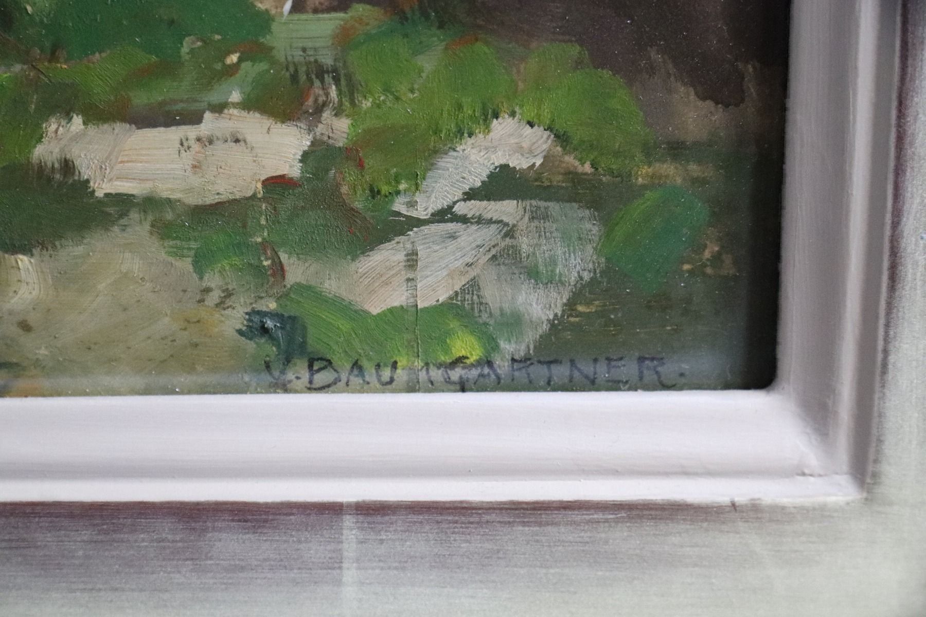 Dipinti: Viktor Baumgartner, Gemälde "Waldbach", sehr teurer gerahmt – Usato da Zug venduto da Kunst-Fundgrube 2