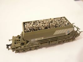 MINITRIX KIESWAGEN " LADUNG KIES / GRANIT / SCHOTTER "