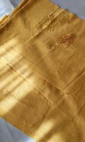 Tissu soie jaune
