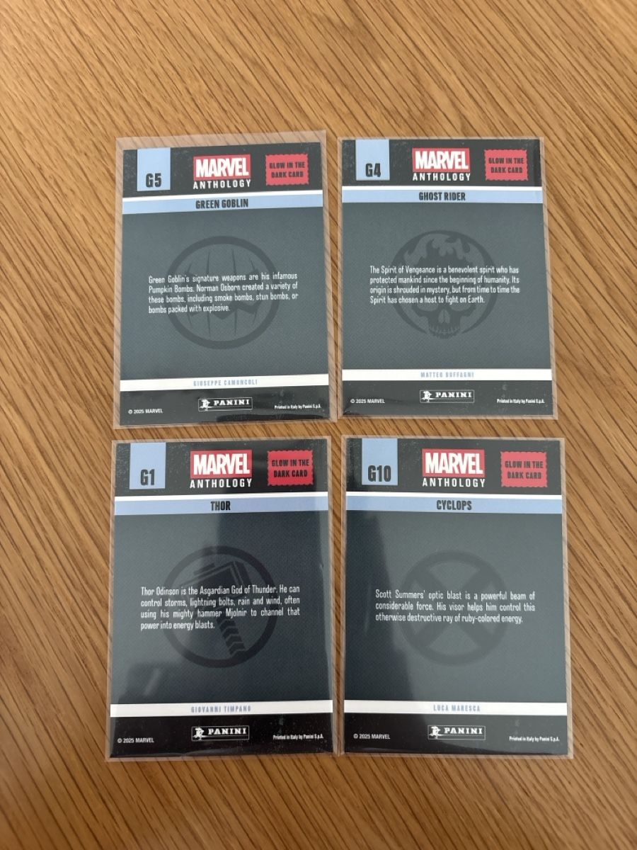 Panini Carte collezionabili: Marvel Anthology Glow in the Dark Karten  – Nuovo (secondo la descrizione) da Boningen venduto da Stef_1991 1