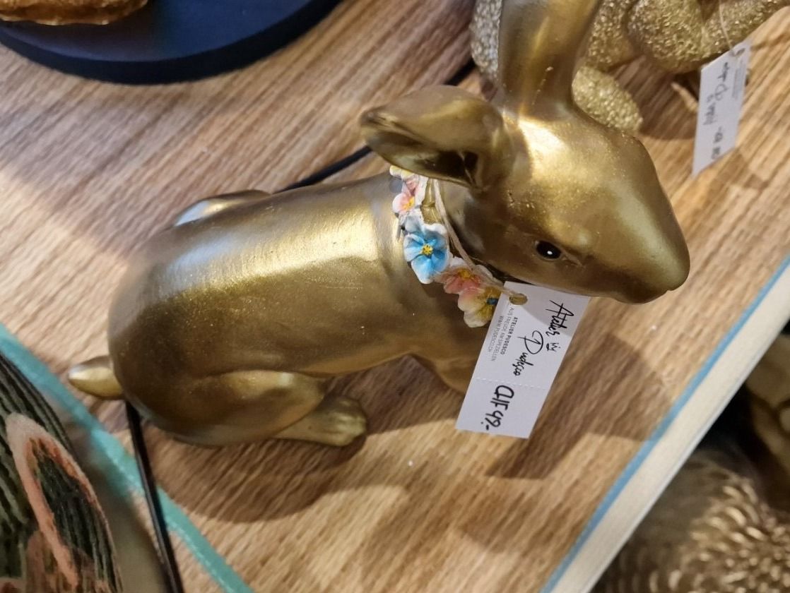 Statuette: Aloha Hase Gold – Nuovo e nell'imballaggio originale da Schaffhausen venduto da AtelierPudesco 1