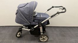 Hartan Kinderwagen mit Tragetasche und Buggy Board blau