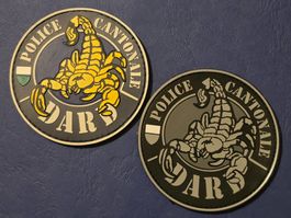 Polizei Abzeichen Badge Duo Dard Waadt Pvc Klett