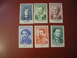 1957, FRANCE Mi NR. 1136 - 1341, POSTFRISCH** SATZ, 6 Stk