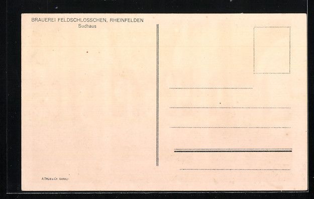 Cartoline postali: Rheinfelden, Brauerei Feldschlösschen,  – Usato da Berlin venduto da bartko-reher 1