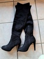 Schwarze Overknee Stiefel, Grösse 40, Top Zustand!