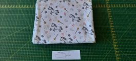 Stoff Einhorn Motiv weiss 145 cm x 61 cm neuwertig