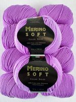 100% Merinowolle extra fine 10 Knäuel Merino Soft Lila