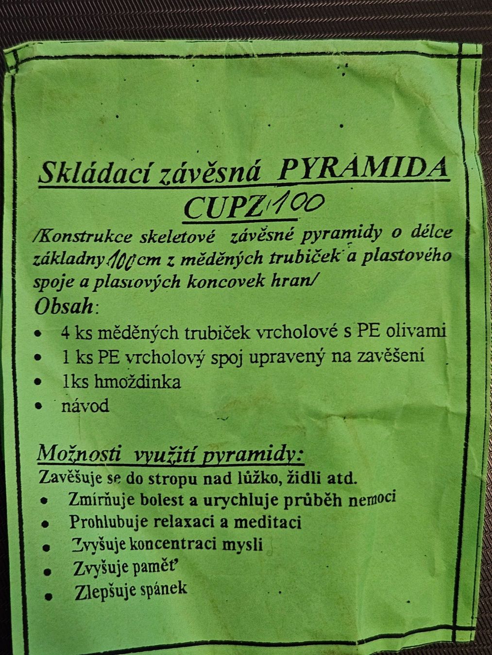 Tutte le decorazioni: Pyramide Säbe Kupfer 110cm steckbare Meditationspyramide Neu – Nuovo (secondo la descrizione) da Kloten venduto da Euroasia 5