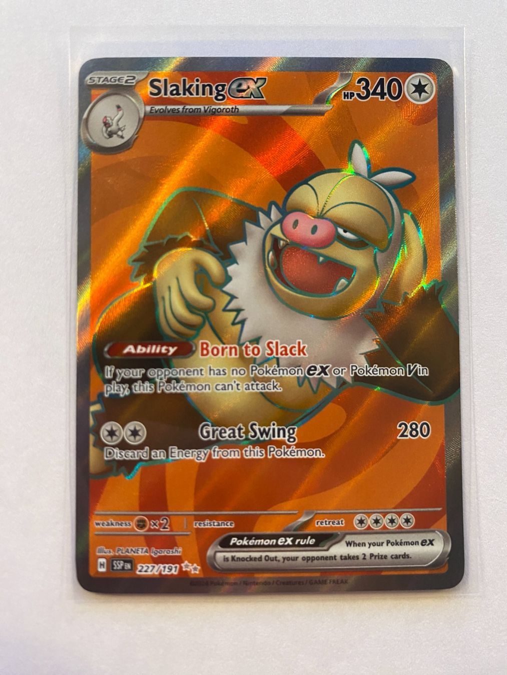 Pokemon Slaking EX 227/191 Surging Sparks EN (Neu (gemäss Beschreibung ...