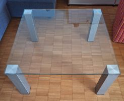 Tisch Glas Metall Quadratisch guter Zustand