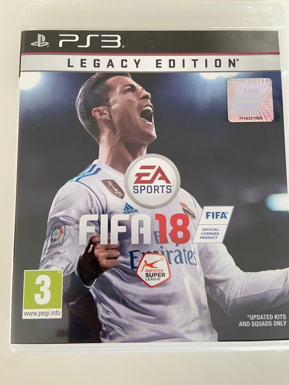FIFA 18 für PS3 - Legacy Edition (Pegi 3) | Kaufen auf Ricardo
