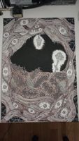Oeuvre d'art alternative unique A3 paper goth grind core