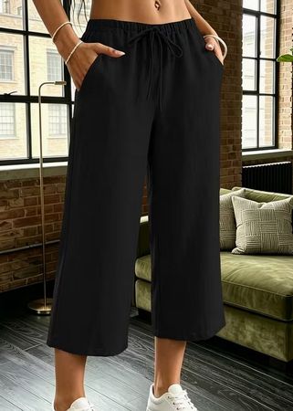DAMEN CAPRI HOSE IN SCHWARZ, GRÖSSE XL NEU