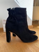 Dior Pleats Nubuck Ankle Heel Boots Black 35,5
