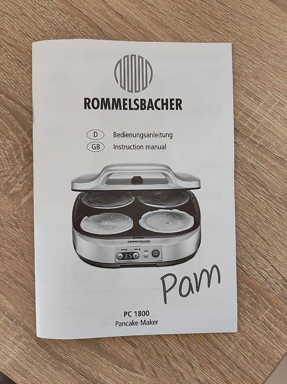 Rommelsbacher Elettrodomestici da cucina: Pancake Maker - Rommelsbacher – Usato da Greifensee venduto da leu_z92g 2