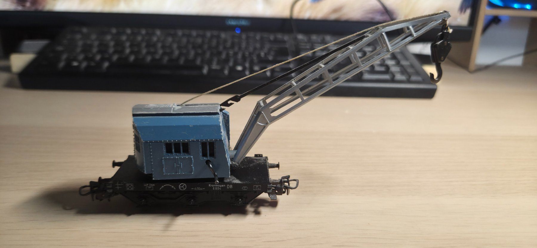 Modellini di ferrovie: H0 Kranwagen – Usato da Rümikon AG venduto da Schelm 1