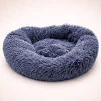 Hundebett Donut flauschig Dunkelblau Grösse L NEU 80cm