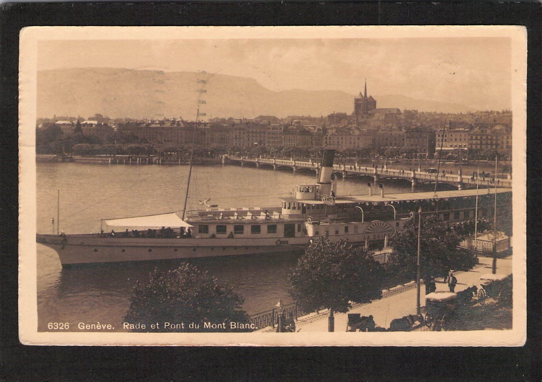 Cartoline postali: Geneve - Frankreich , Dampfschiff , gel.1913 – Usato da Reichenburg venduto da Pipo-67