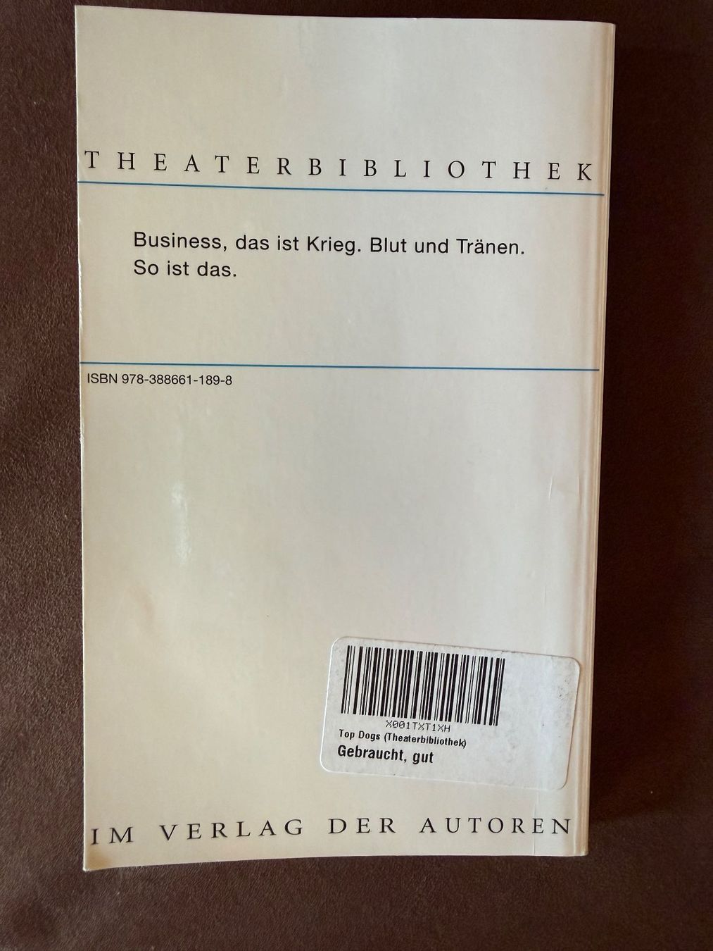 Libri: Top Dogs - Urs Widmer – Usato da Pfäffikon ZH venduto da mar_69jp 1