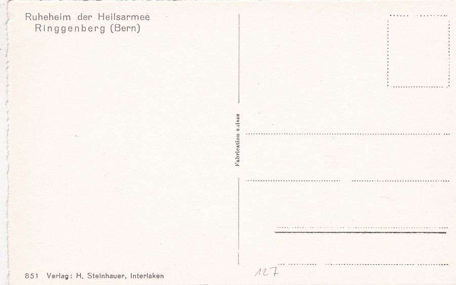 Ansichtskarten: Ringgenberg, Ruheheim Heilsarmee, um 1945 – Gebraucht aus Frauenfeld von POML 1