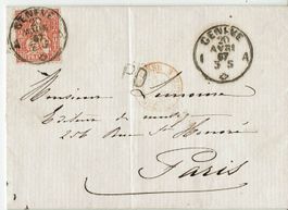 STZ HELVETIA <626> 2 BELEGE CH>PARIS/THONON